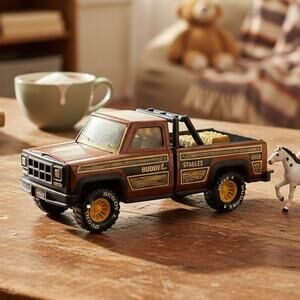 Vintage 1982 Buddy L Stables Brown Pressed Steel Pickup Truck Western Hong Kong
